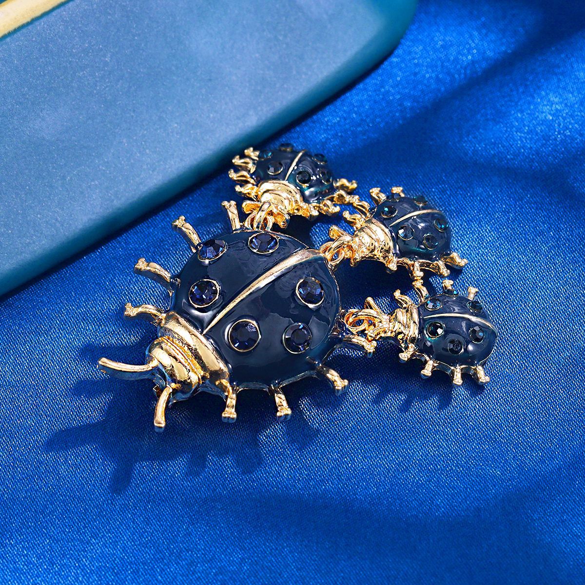 Enamel Beetle Brooch