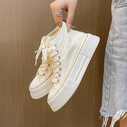 Women's high top canvas shoes