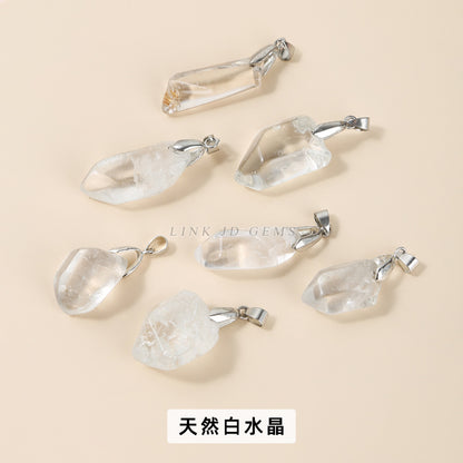 Crystal irregular rough stone pendant