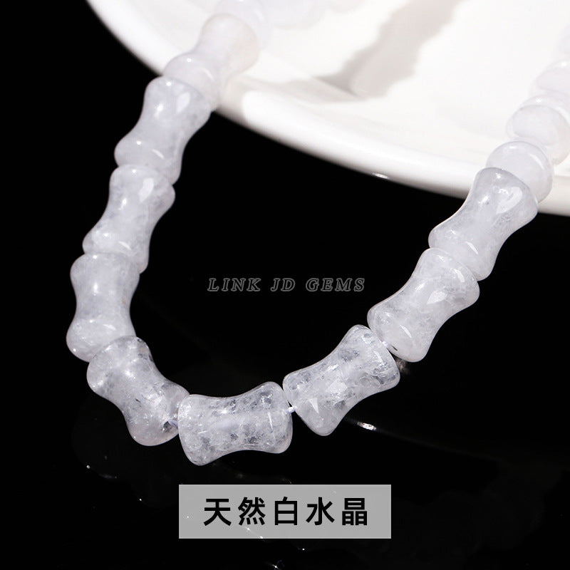 8 * 12Mm natural jade crystal bamboo beads loose beads