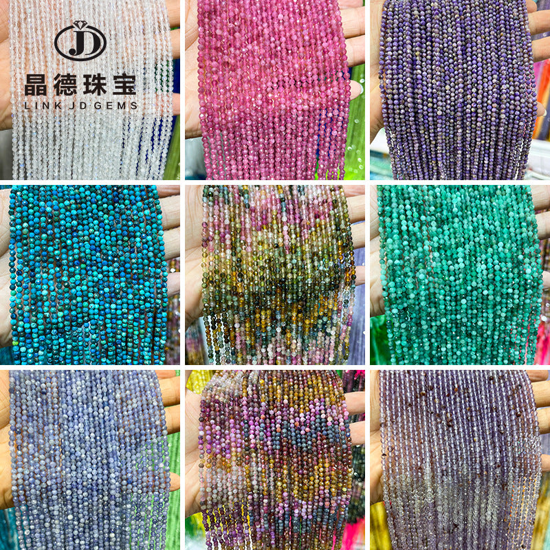 3Mm faceted small beads round beads cut loose beads