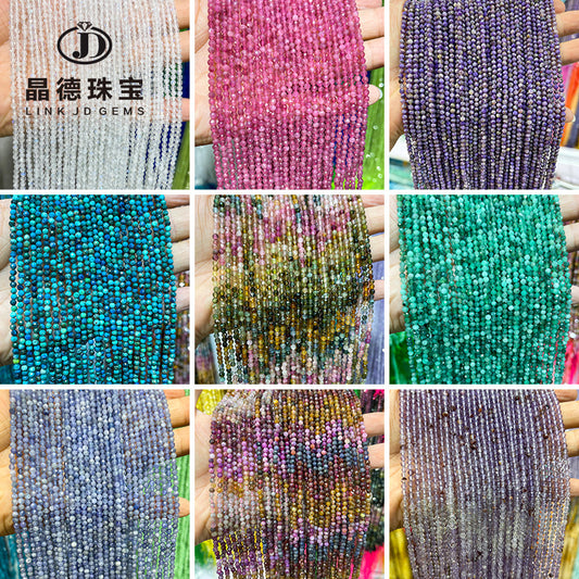 3Mm faceted small beads round beads cut loose beads