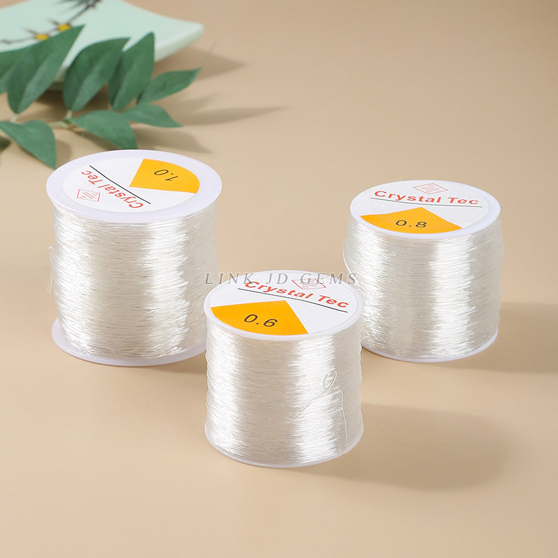 Transparent crystal elastic thread