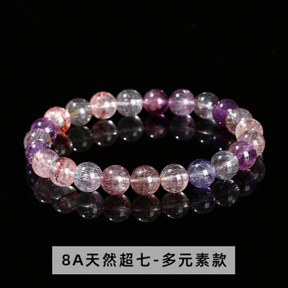 8A grade natural super seven bracelet.