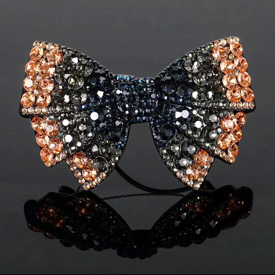 New Butterfly Bow Rhinestone Hair Clip for Adults