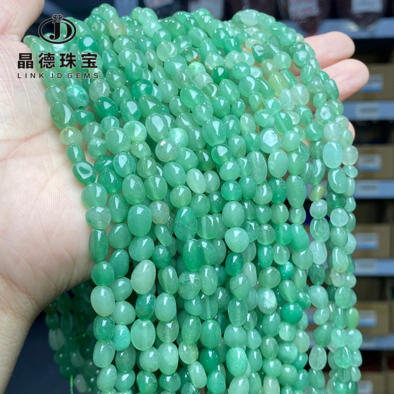 6-8Mm natural green Dongling irregular conformal beads loose beads