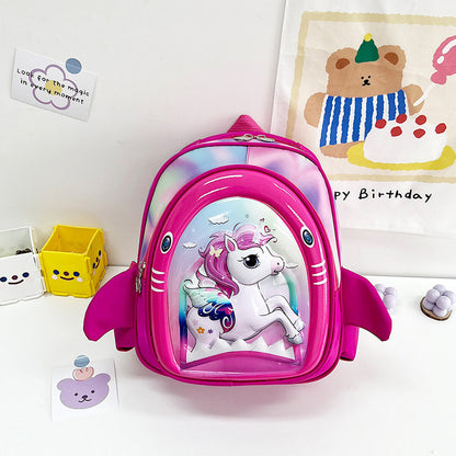 Multicolor hard shell school bag