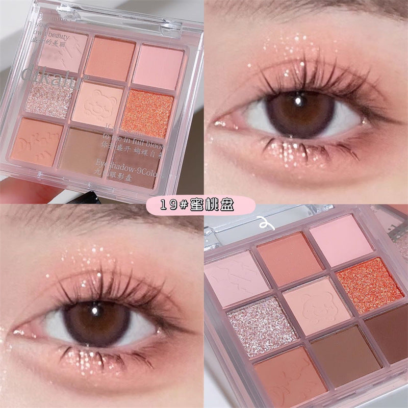 Transparent Nine-Color Acrylic Eyeshadow Palette