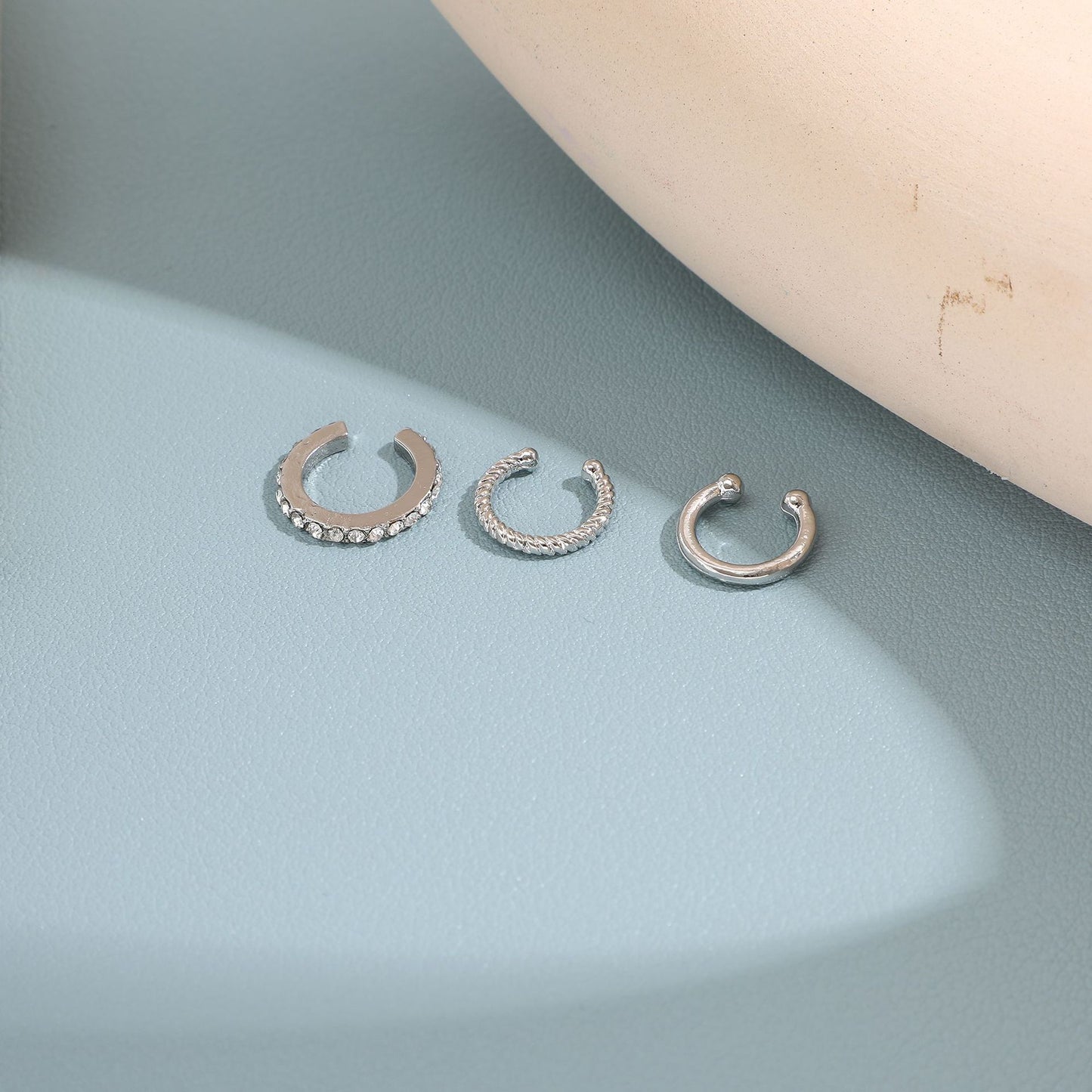 Small ear clip three-piece set