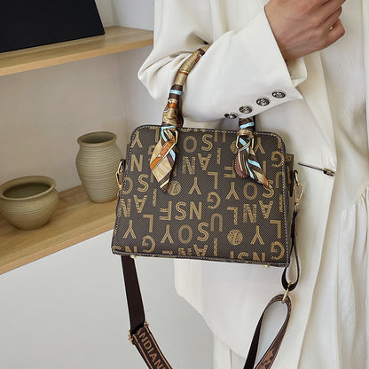 Printed Alphabet Versatile Handbag