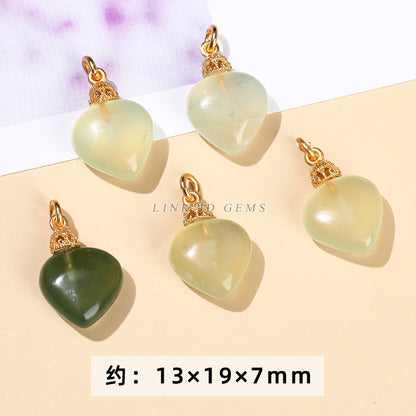 Natural Qingti Milk Cover Xiuyu Carving Pendant