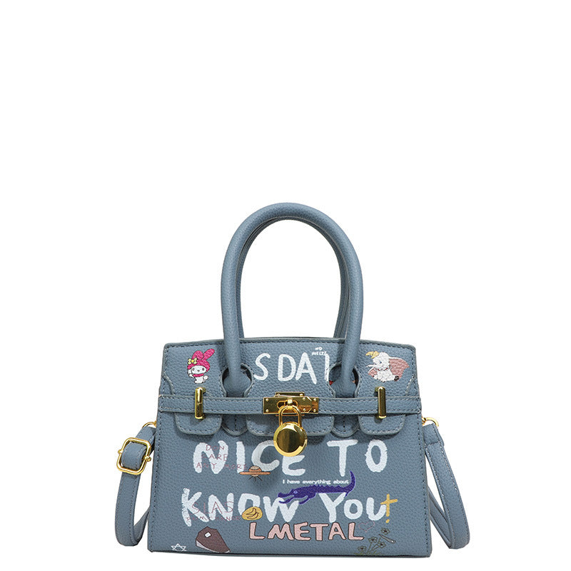 Personalized graffiti Kelly tote bag