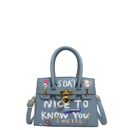 Personalized graffiti Kelly tote bag