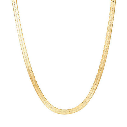 Gold thick chain double necklace