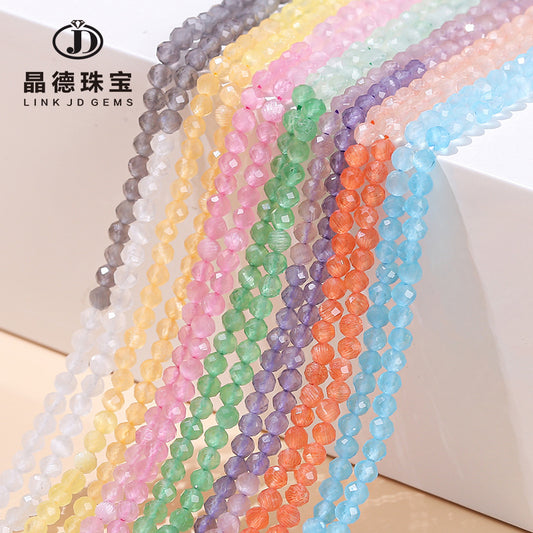 3Mm section gradual change color opal loose beads