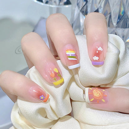 Candy Gradient Summer Nails