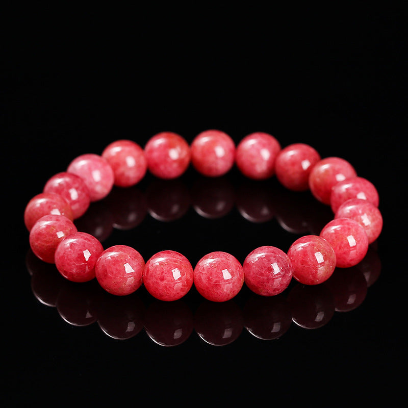 Pulsera de piedra de lluvia de rosas y cerezo natural 