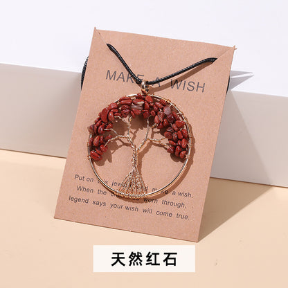 Natural colorful crystal gravel fortune tree