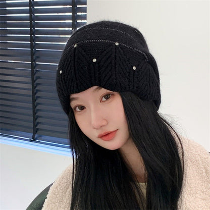 Thickened Rabbit Fur Knit Hat