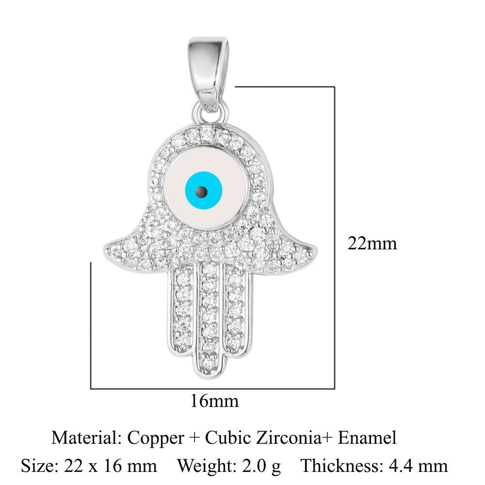 Butterfly Eye Sun Copper Zircon Pendant