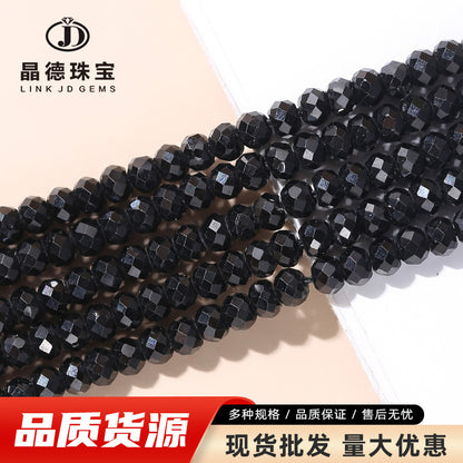 2 * 3Mm cut black pointed crystal abacus beads loose beads