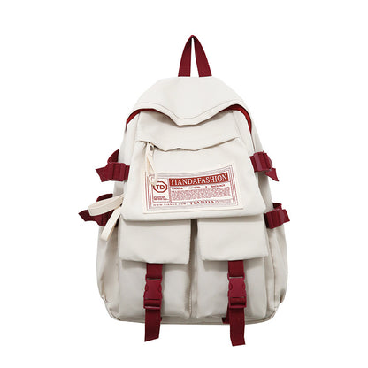 Student schoolbag couple backpack