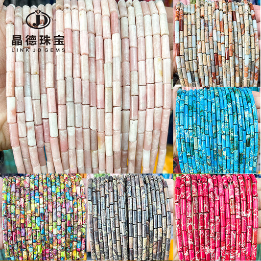 4 * 13Mm Emperor Stone Round Tube Loose Beads