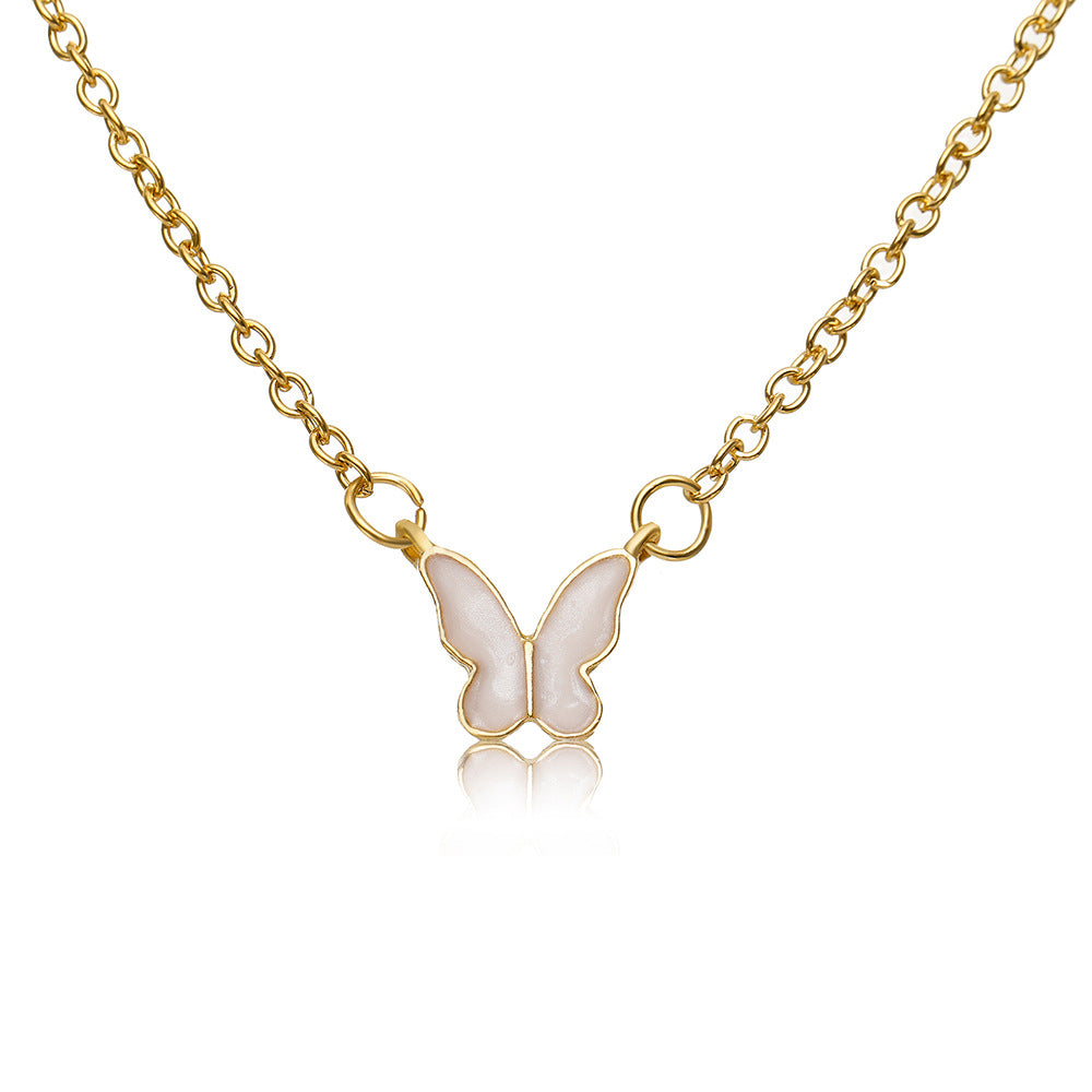 simple butterfly pendant necklace