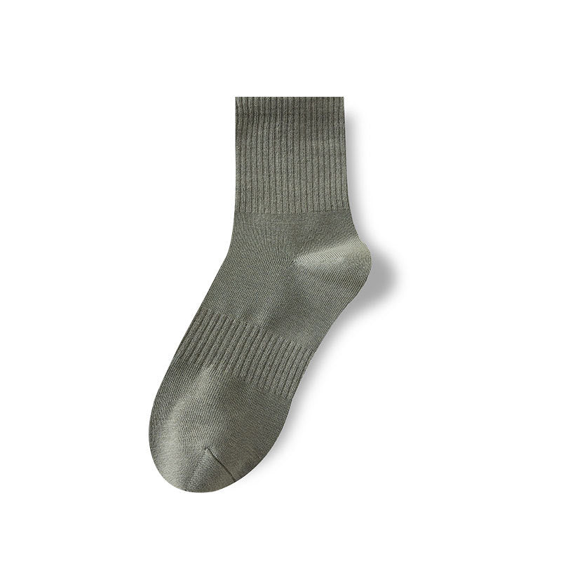 Cotton Anti-Odor Double-Stitch Men's Mid-Calf Socks