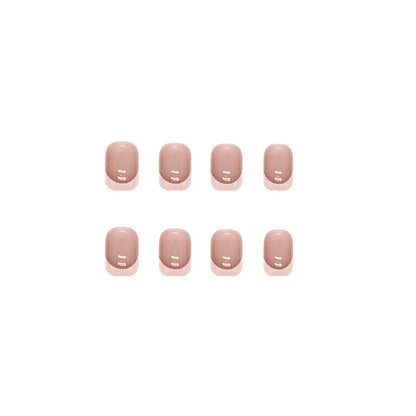 Minimalist Pink Transparent Wearable Nail Stickers