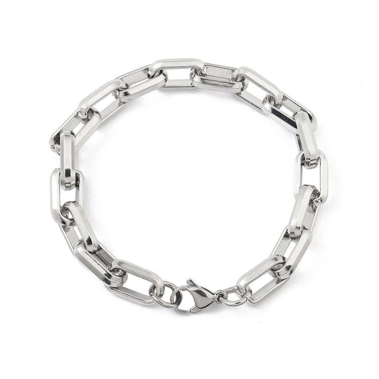 Crude Titanium Steel Cuban Bracelet Hip Hop Collarbone Chain