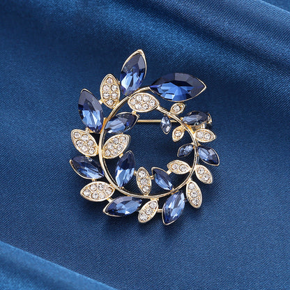 Elegant Diamond Flower Brooch