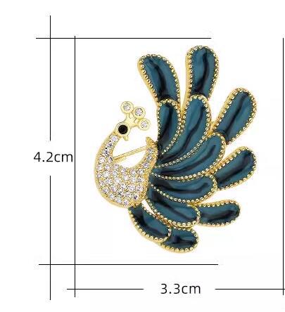 Elegant Peacock Brooch Suit Accessories