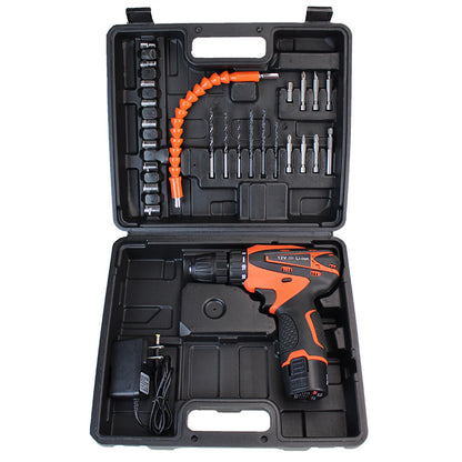 Lithium battery drill comprehensive toolbox set