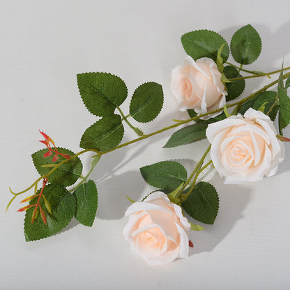 3 small Paris rose artificial flowers