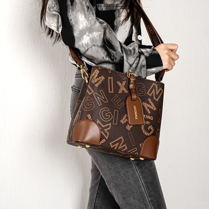 Vintage fashion handbag printed bag