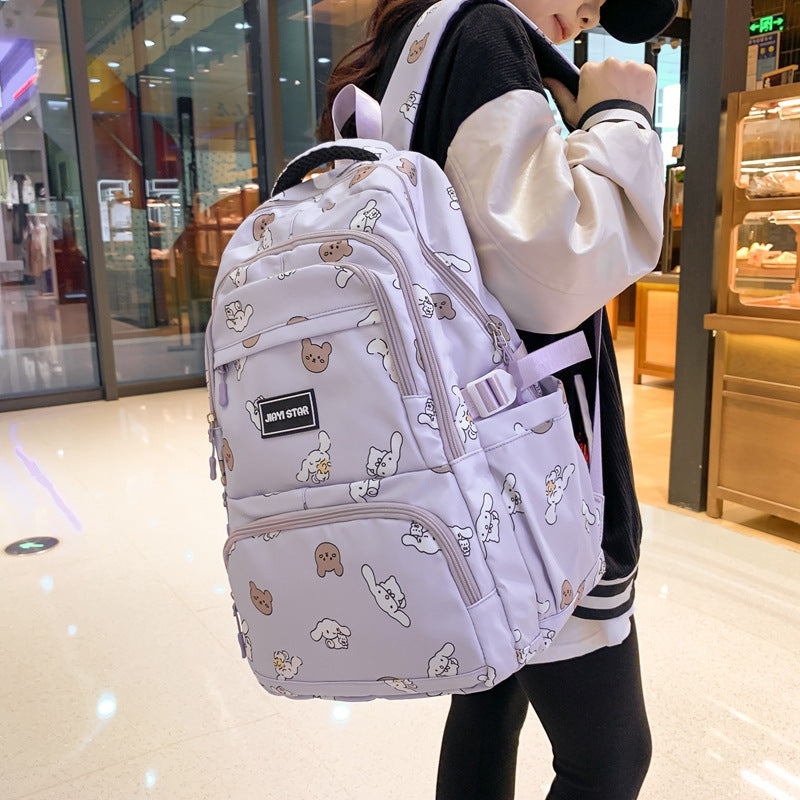 Casual backpack multi-layer schoolbag