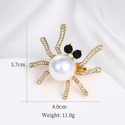 Rhinestone Spider Pin