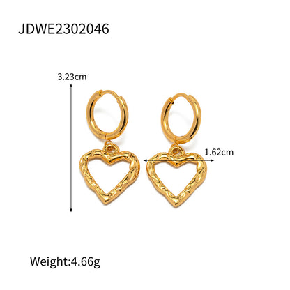 Hollow Heart Earrings