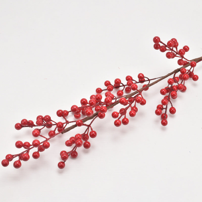 Holly fruit red acacia bean artificial flower