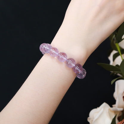 Pulsera de amatista lavanda que penetra el hielo natural 7A 