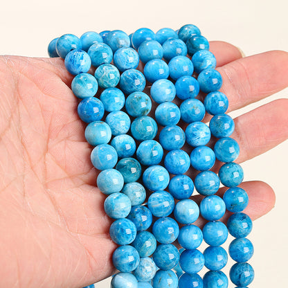 5A Natural Lalimar Apatite Round Beads Loose Beads