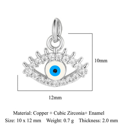 Copper zircon pendant, round ball beetle DIY.