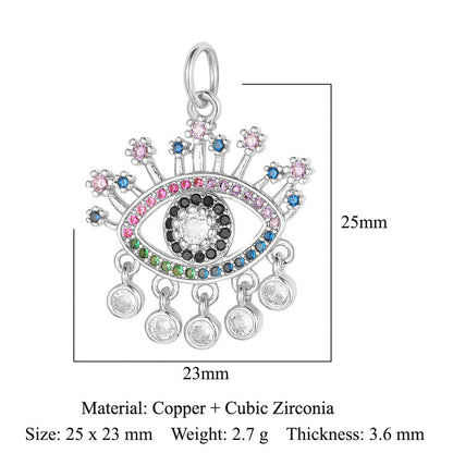 Evil Eye Copper Zircon Pendant