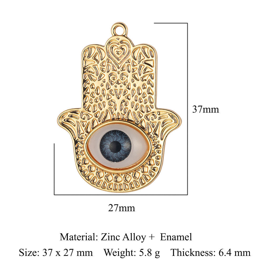 5 pcs/pack, eye cross alloy pendant.