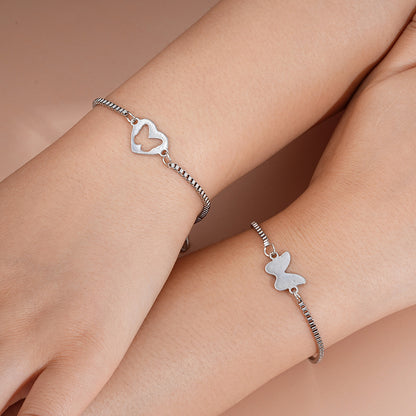 Stainless Steel Hollow Butterfly Bracelet