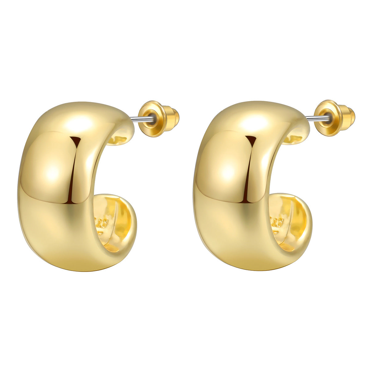 Popular C-shaped earrings with high-end feel