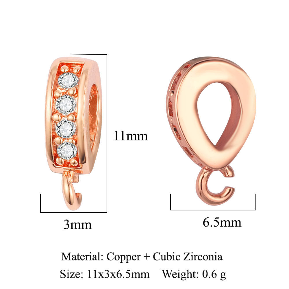 Copper zircon melon seed buckle pendant universal buckle