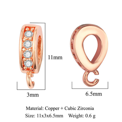 Copper zircon melon seed buckle pendant universal buckle