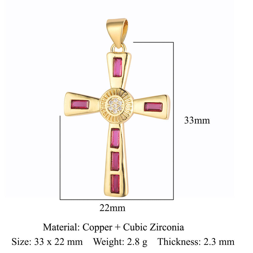 Flower Virgin Star Eye Copper Zircon Pendant